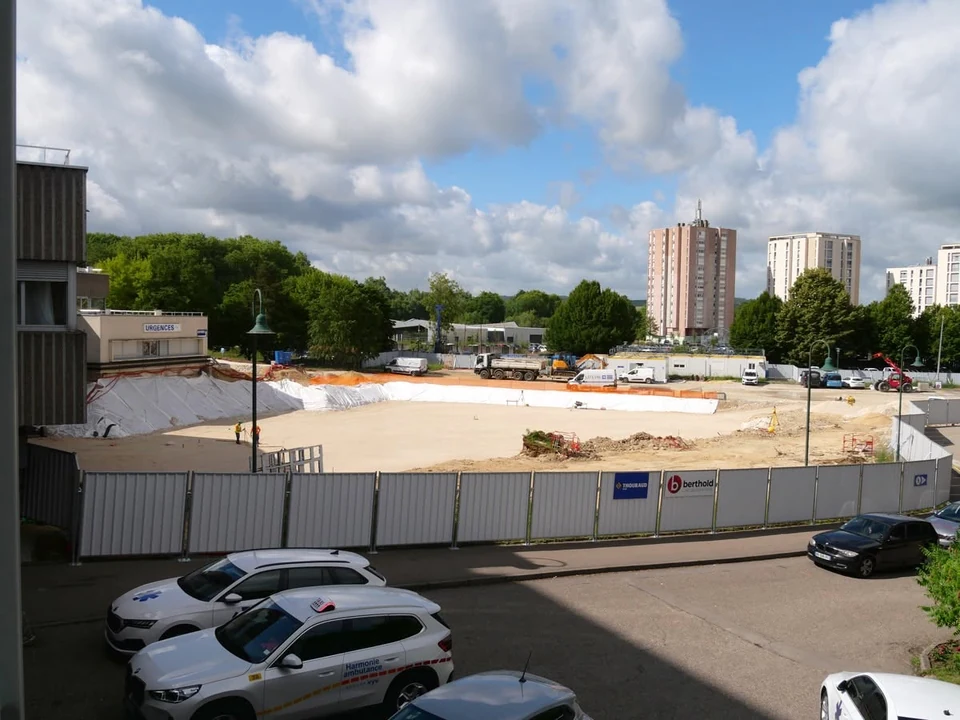 Zone de travaux du Centre hospitalier de Verdun