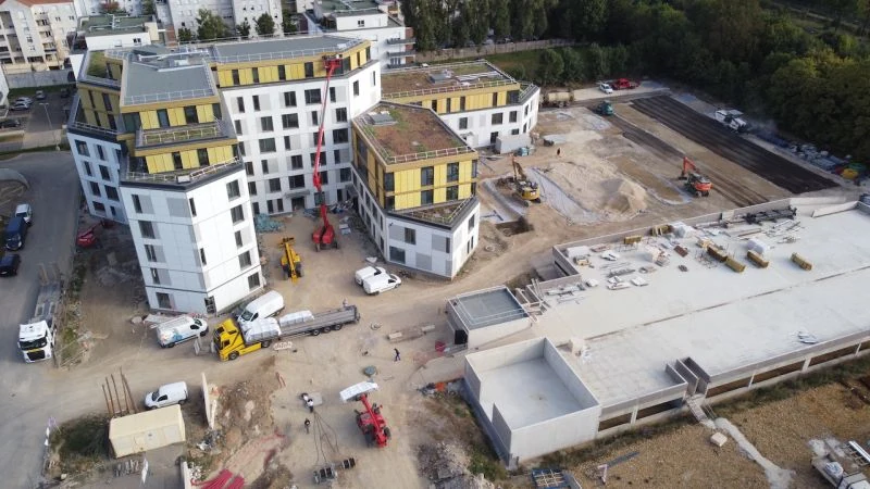 Avancement du chantier de la Cité administrative Polygone
